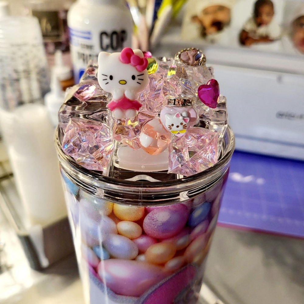 Hello Kitty 20oz Tumbler with custom Topper